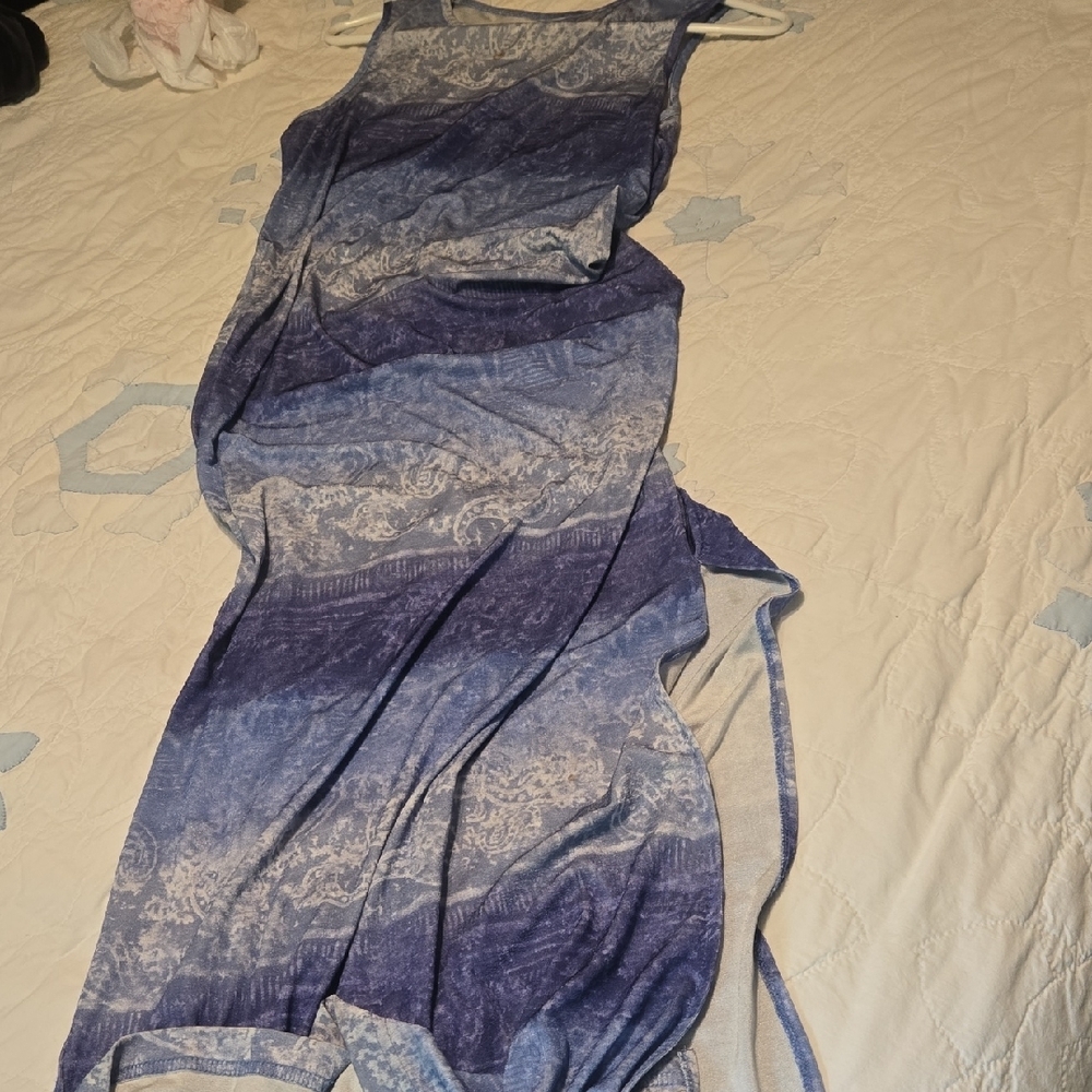 Blue and Purple Maxi Dress